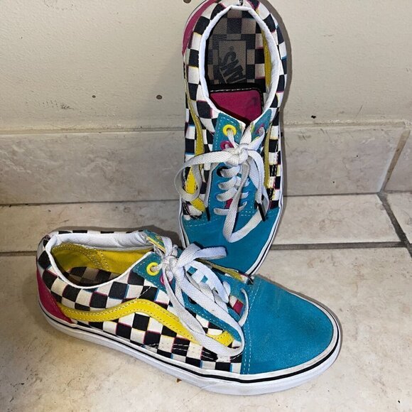 VANS Old Skool Crazy Checks Size Mens 6.5/Womens 8 - Picture 3 of 8
